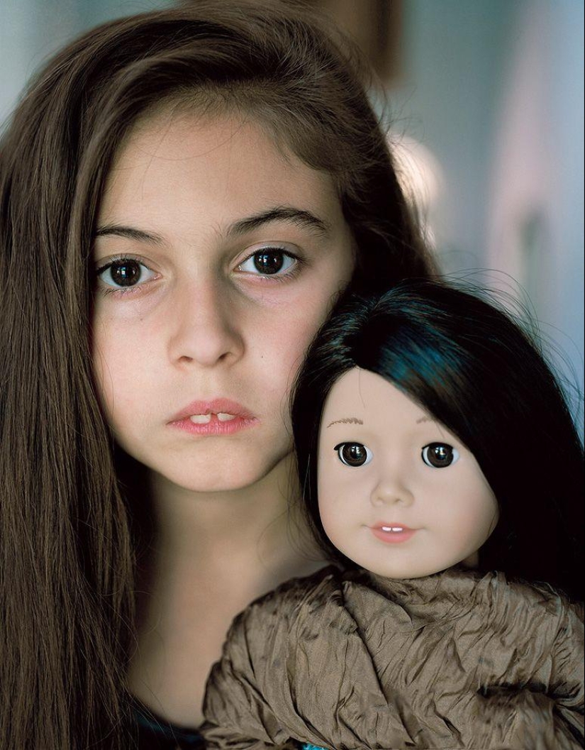 American girls and their dolls