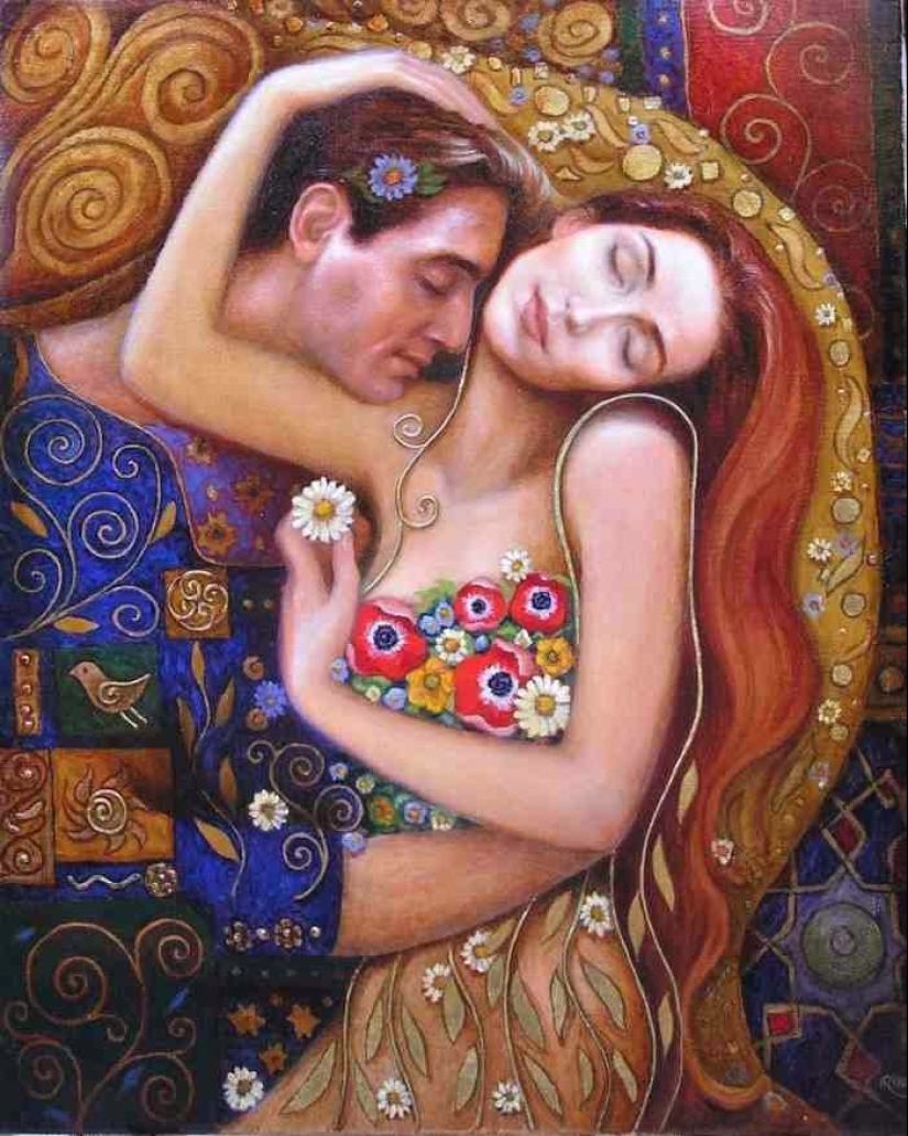 Amor, belleza y felicidad en las pinturas de Irina Karkabi