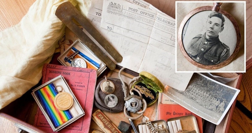 An amazing find in the attic: a suitcase with personal belongings of a soldier of the First World War