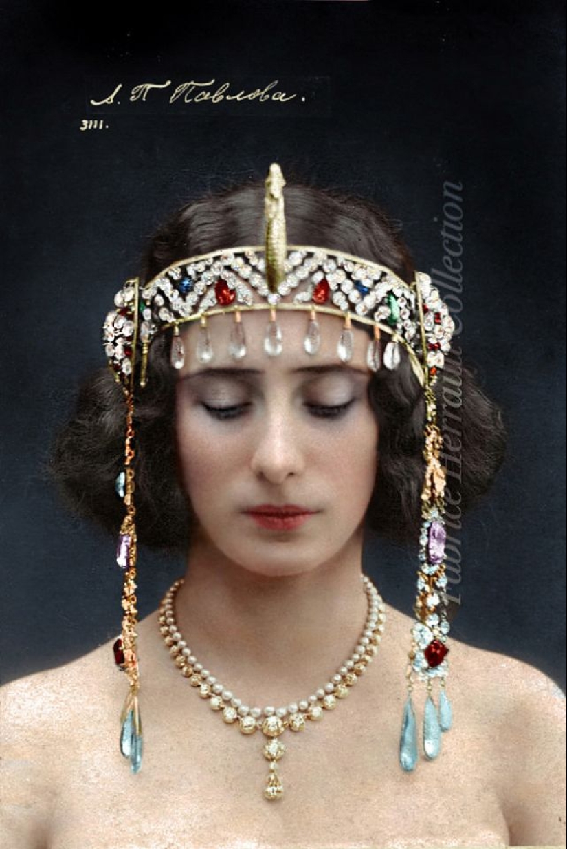 Anna Pavlova and other beauties of Tsarist Russia in colorized archival photos