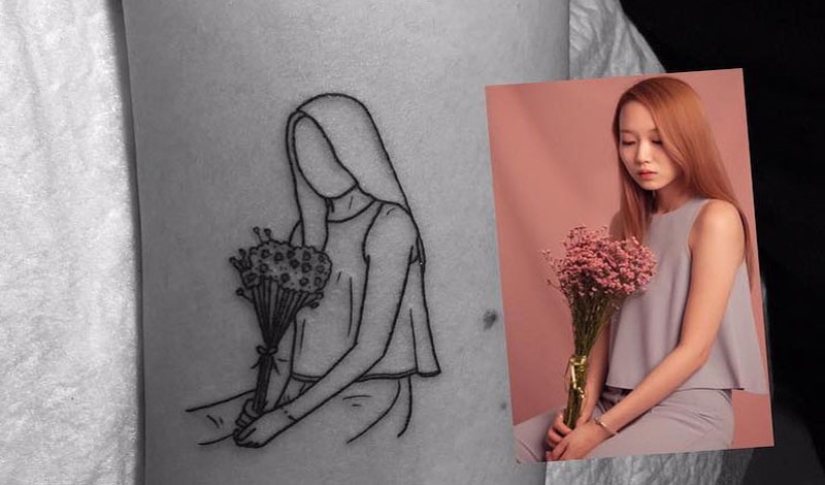 Anything extra: 20 cool tattoos from the master of minimalism from South Korea