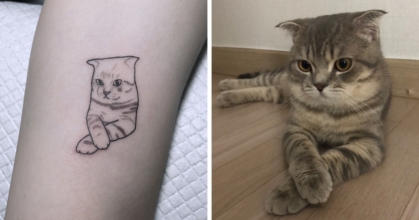 Anything extra: 20 cool tattoos from the master of minimalism from South Korea