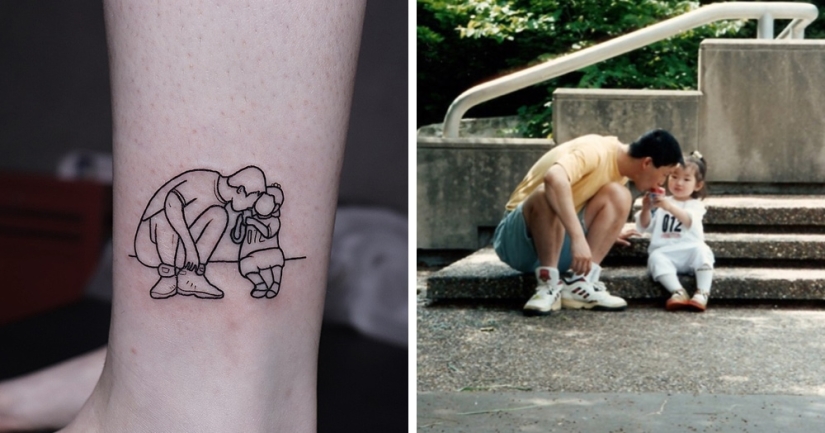 Anything extra: 20 cool tattoos from the master of minimalism from South Korea