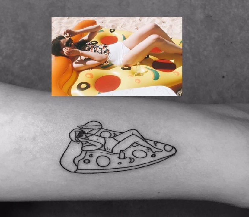 Anything extra: 20 cool tattoos from the master of minimalism from South Korea