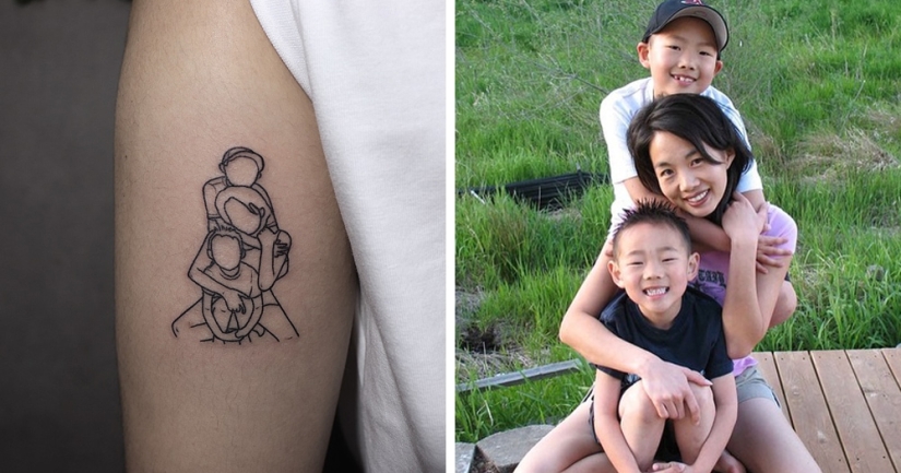 Anything extra: 20 cool tattoos from the master of minimalism from South Korea