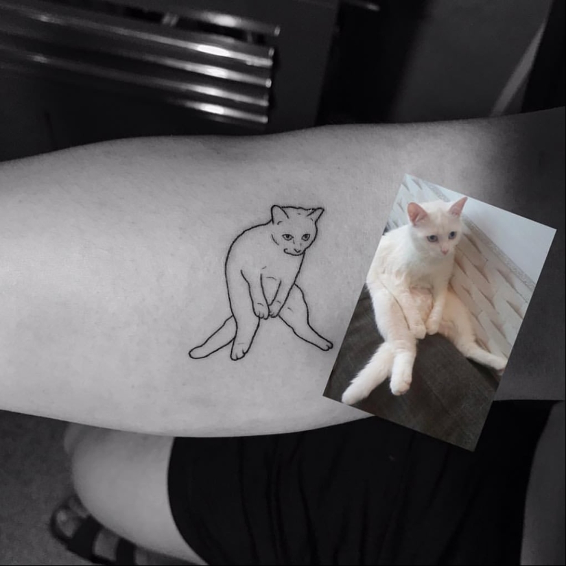 Anything extra: 20 cool tattoos from the master of minimalism from South Korea