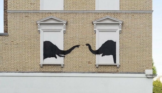 Aquí hay 9 animales salvajes que vagaban por las calles de Londres, cortesía del famoso Banksy