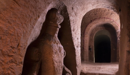 Armenian dug store for vegetables, but got carried away and built an underground temple