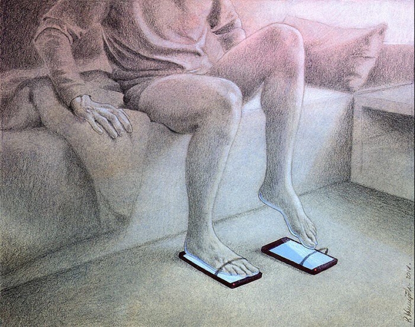 Artist Creates 19 Powerful Illustrations Showing How Technology Is Taking Over Our Lives