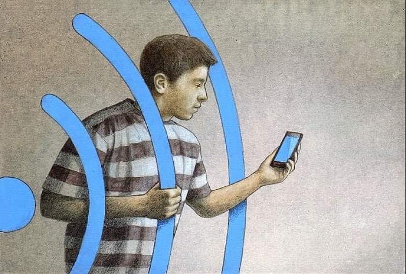 Artist Creates 19 Powerful Illustrations Showing How Technology Is Taking Over Our Lives