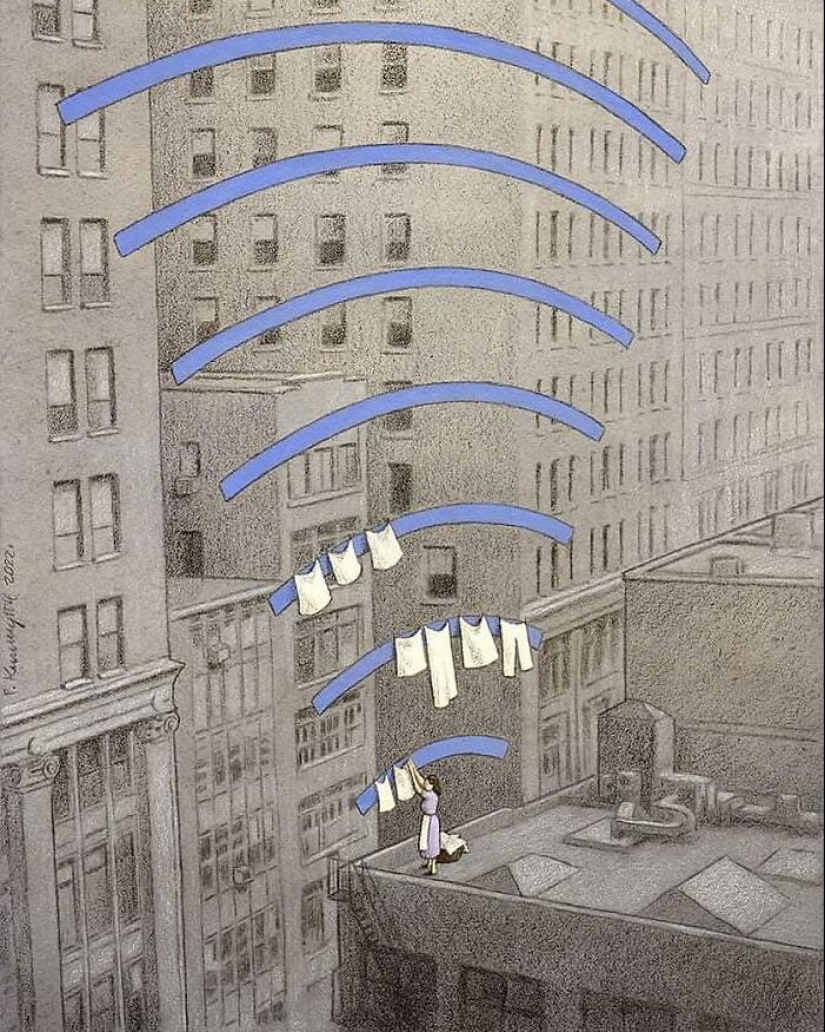 Artist Creates 19 Powerful Illustrations Showing How Technology Is Taking Over Our Lives