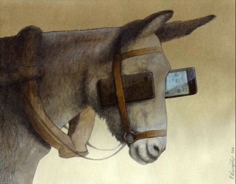 Artist Creates 19 Powerful Illustrations Showing How Technology Is Taking Over Our Lives