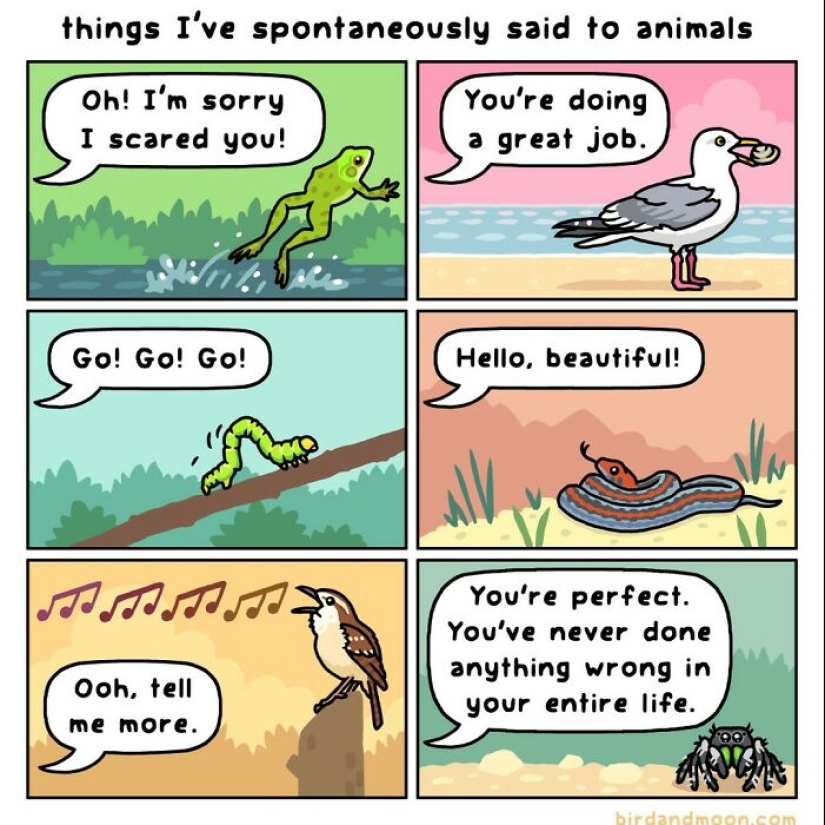 Artist Creates Comics Depicting Humorous Moments In Nature