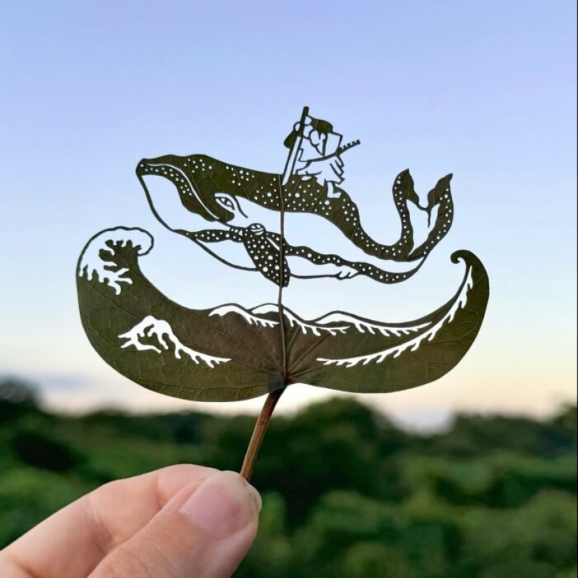 Artist Makes Cutout Art From Leaves, Here Are His 17 Recent Works