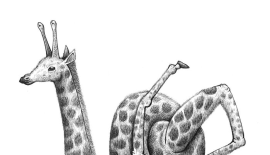 Artista ilustra animales surrealistas de aspecto divertido en un tipo de estilo de enciclopedia científica