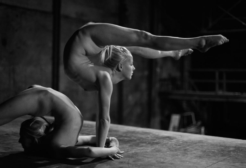 Artistas de circo fotografiados por Bertil Nilsson