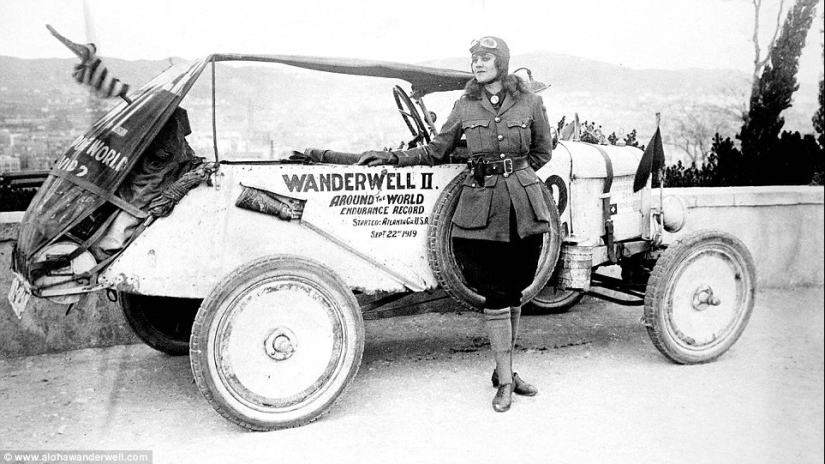 As a 16-year-old girl in the early XX century circled the globe by car