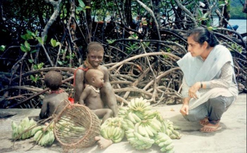 As a female anthropologist was able to establish contact with the wild tribes