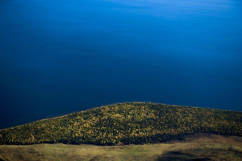 Autumn in the mountains of Kazakhstan from a bird's-eye view