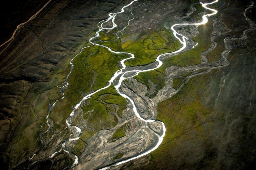 Autumn in the mountains of Kazakhstan from a bird's-eye view