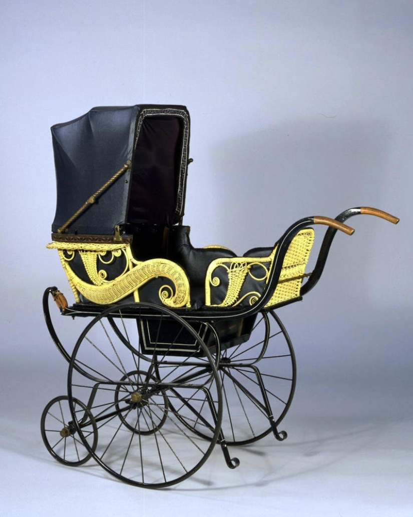 Baby strollers from different eras, striking with their crazy design