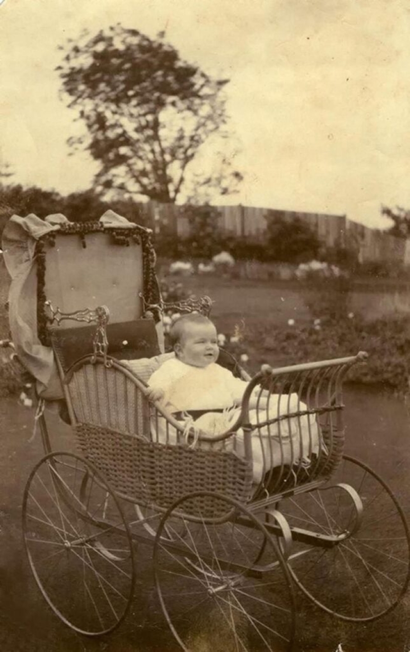 Baby strollers from different eras, striking with their crazy design