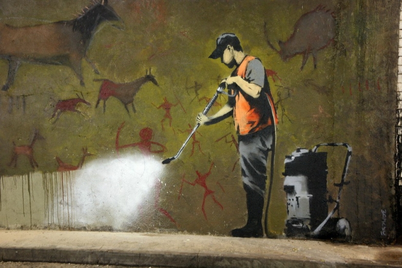 Banksy is the most mysterious and scandalous graffiti artist