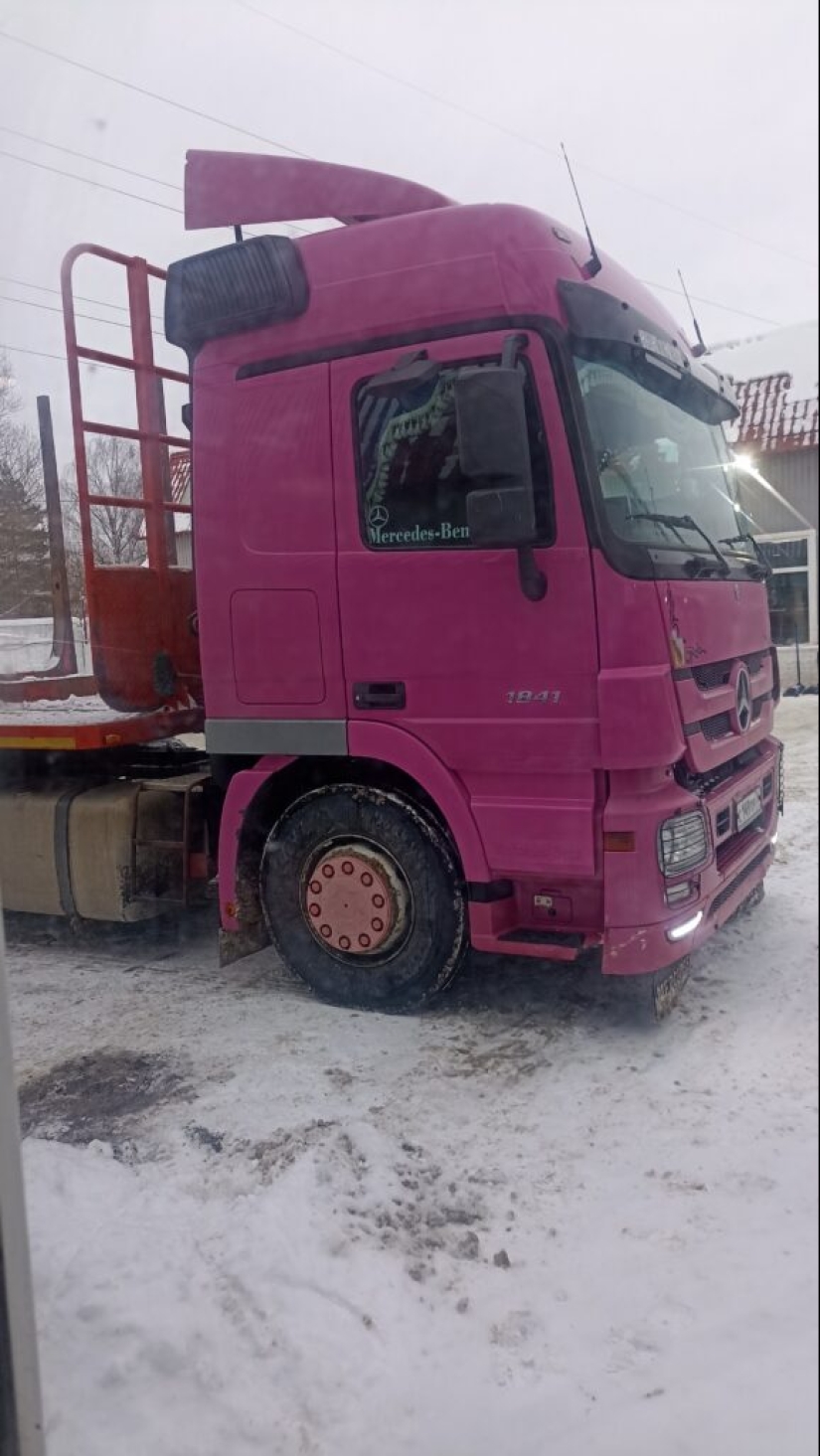 &quot;Barbie rumana&quot;: el camionero más inusual de Europa conduce un camión rosa