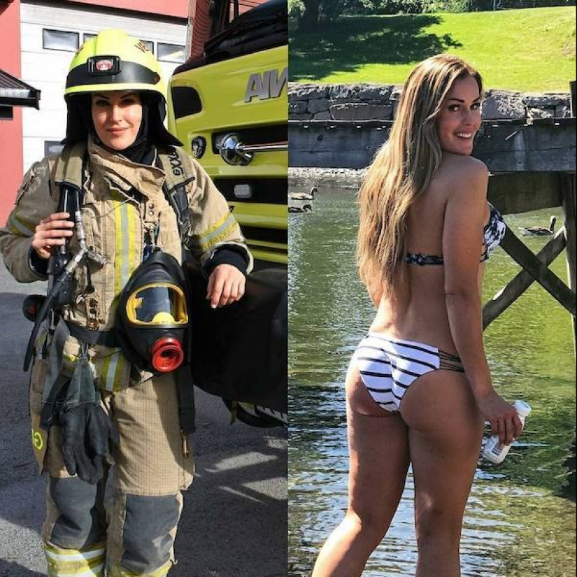 Beauties on duty: 25 athletic girls in uniform and without it