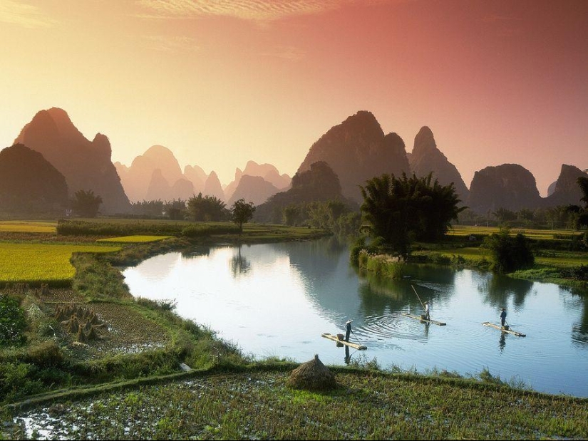 Beautiful landscapes of the Chinese river poets and artists