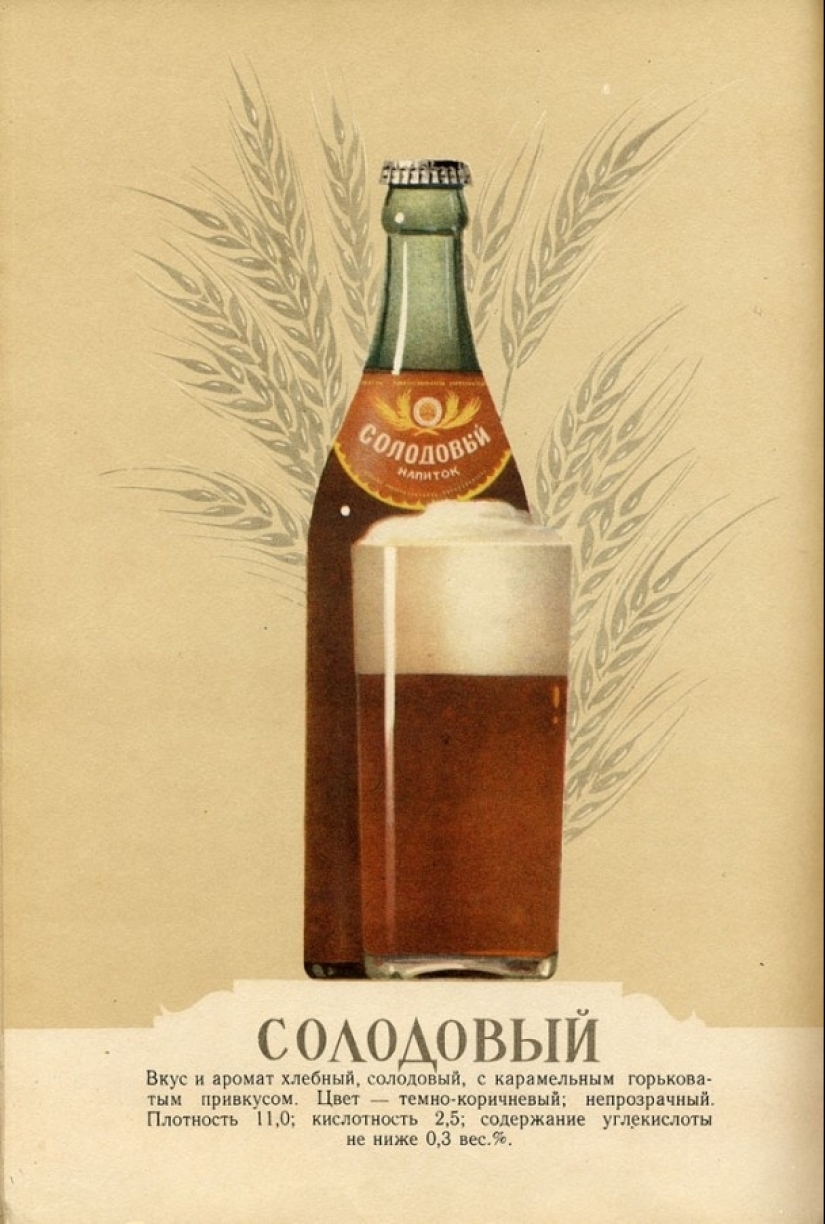 Beer, Mead, honey: the range of Soviet beer catalog 1950-ies