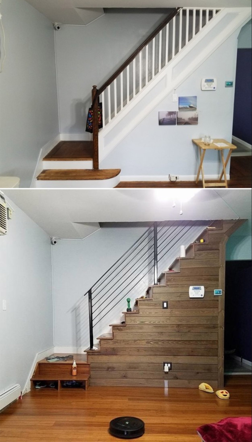 Before and after - 13 examples of incredible and very budget-friendly residential transformations