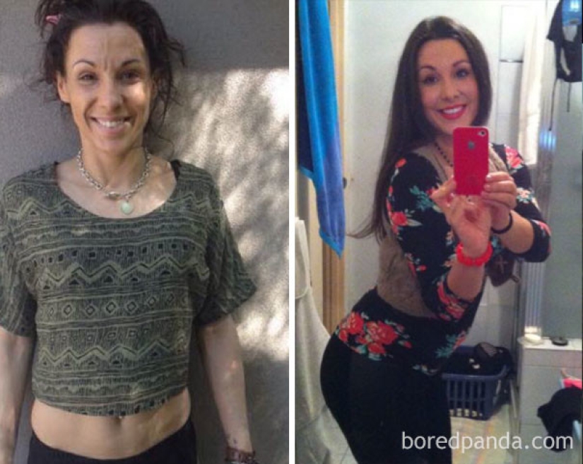 Before and after: 20 photos of people who decided to stop using drugs