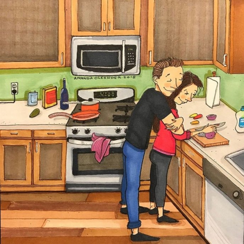 Behind the scenes of love: an American artist paints a real relationship