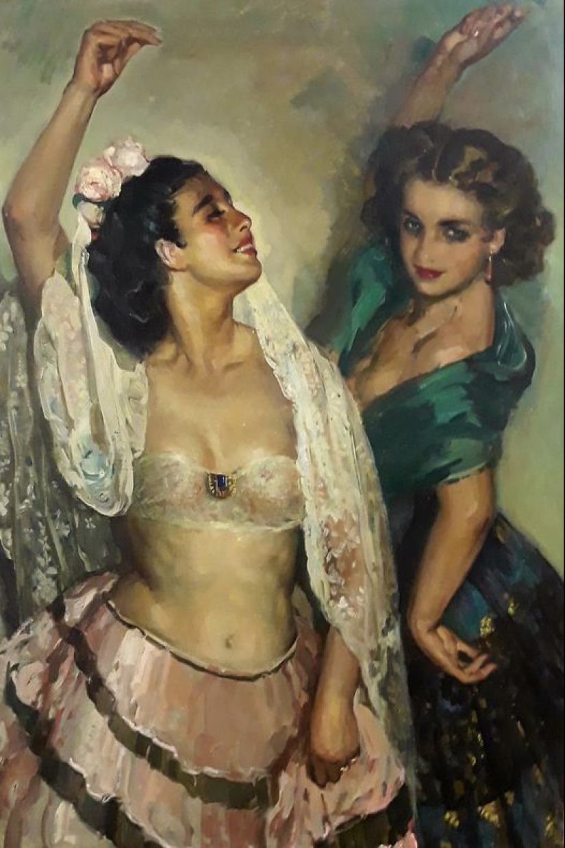 Bellezas candentes del sur en retratos de José Cruz Herrera