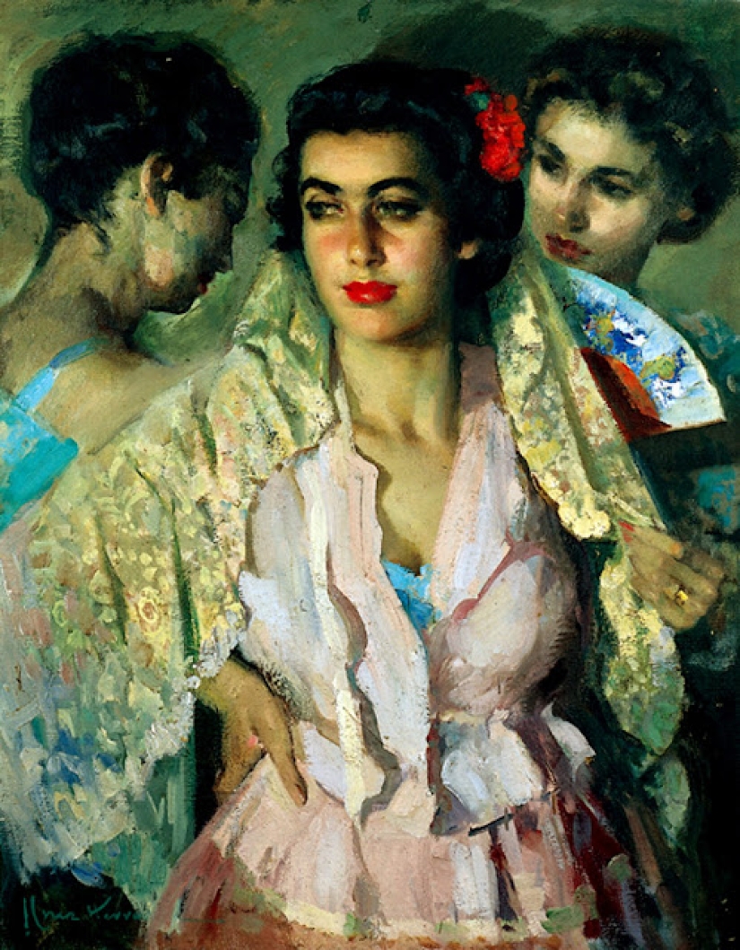 Bellezas candentes del sur en retratos de José Cruz Herrera