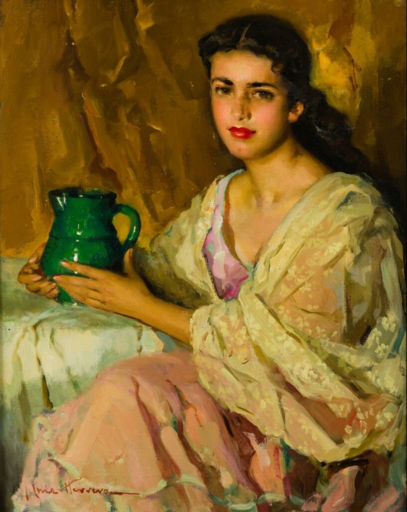 Bellezas candentes del sur en retratos de José Cruz Herrera