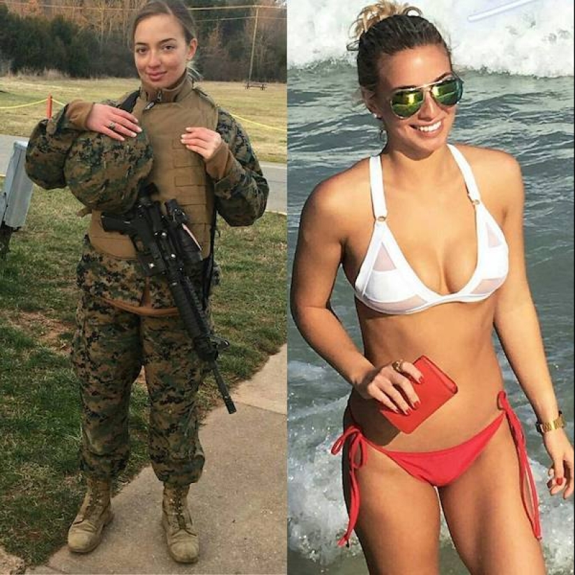 Bellezas en servicio: 25 chicas atléticas en uniforme y sin ella