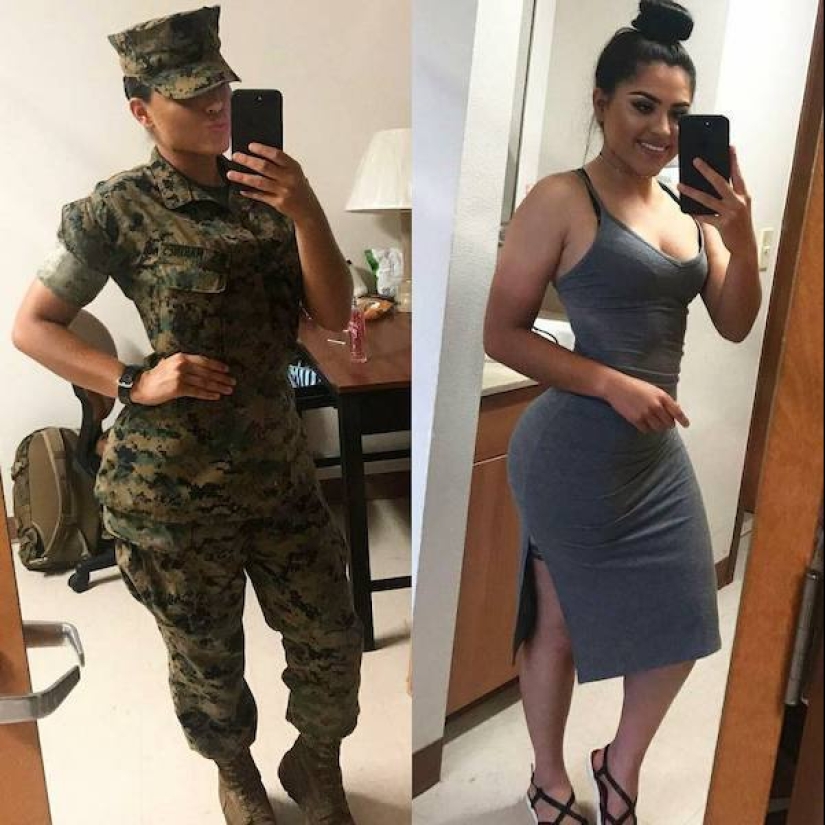 Bellezas en servicio: 25 chicas atléticas en uniforme y sin ella