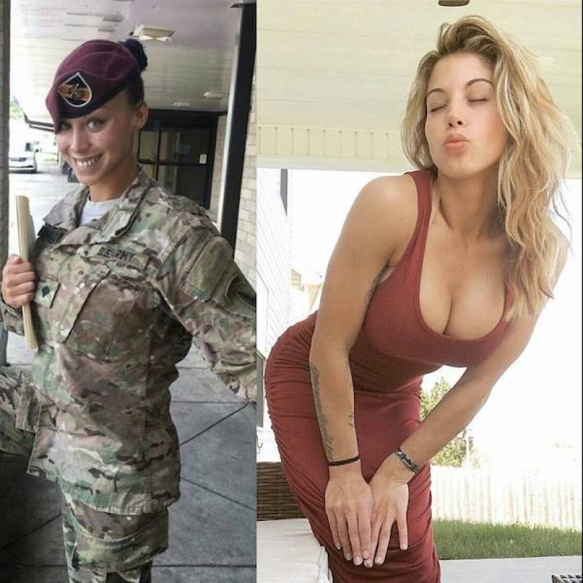 Bellezas en servicio: 25 chicas atléticas en uniforme y sin ella