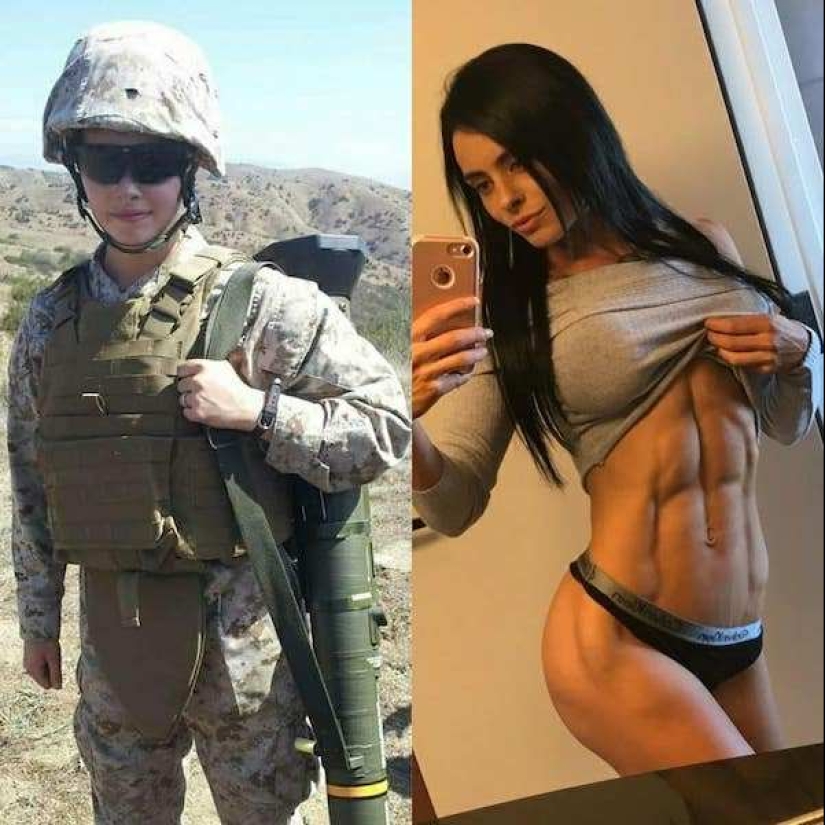 Bellezas en servicio: 25 chicas atléticas en uniforme y sin ella