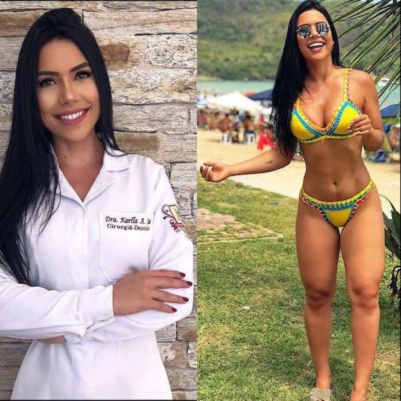 Bellezas en servicio: 25 chicas atléticas en uniforme y sin ella