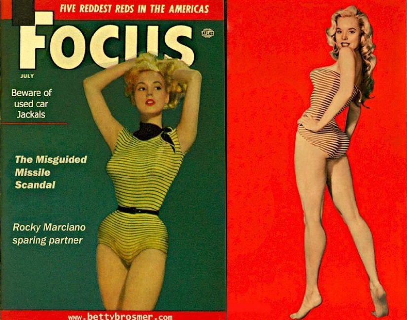 Betty Brosmer es la dueña de la figura más hermosa de los años 50