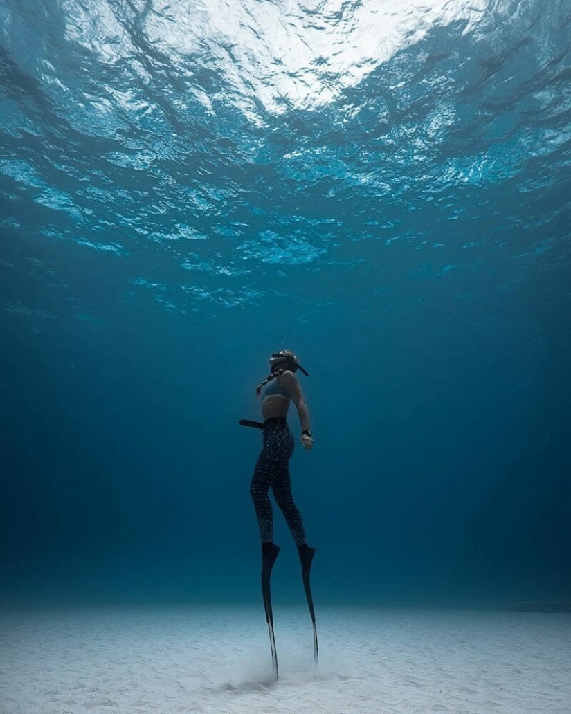 "Big and blue Ocean": a freediver photographer showed an amazing series of underwater shots