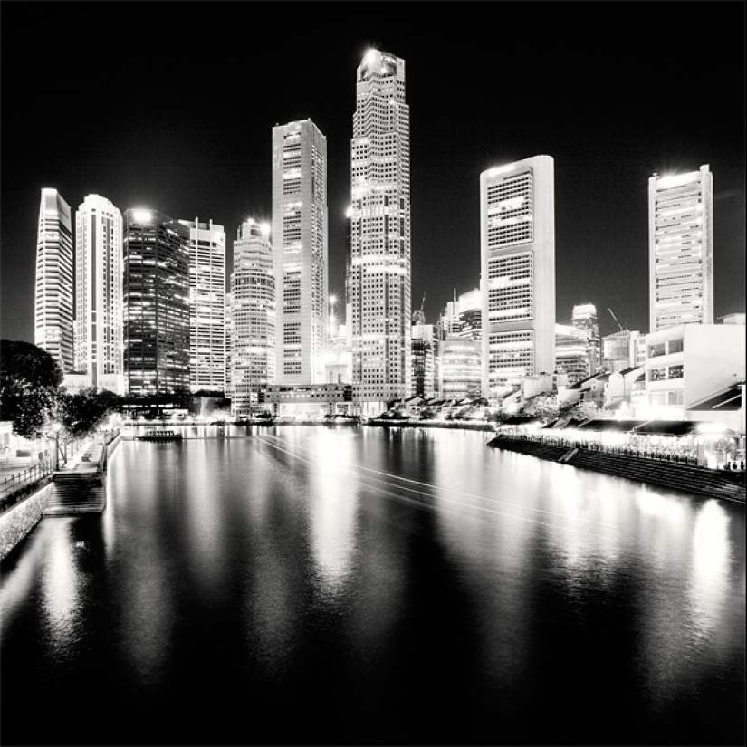 Black and white beauty of big cities