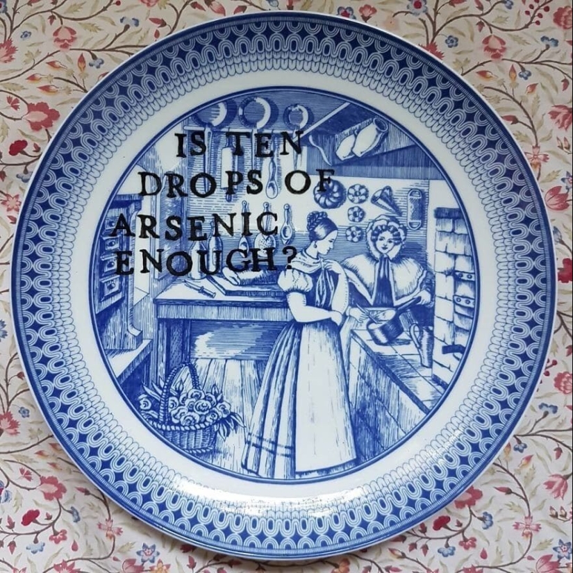 Black humor on porcelain: artist Camila Meicher and her "ugly plates"