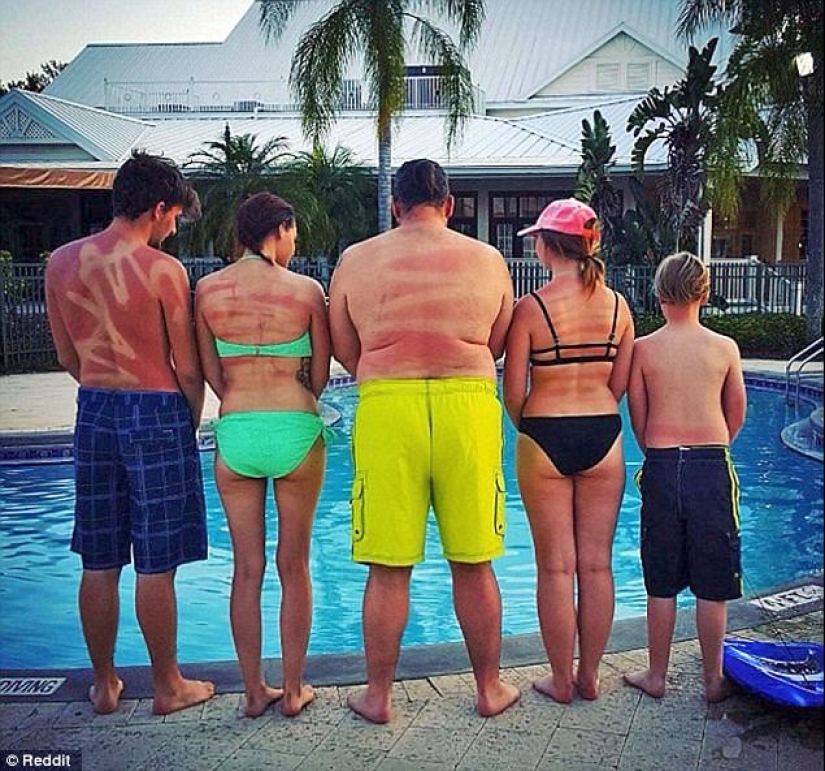 Black on top, white on the bottom — the most failed attempts to tan