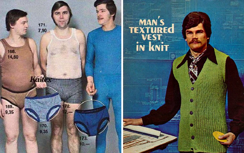 Bright color, indecent cut, daring cage and unthinkable bell-bottomed: men's fashion of the 70s