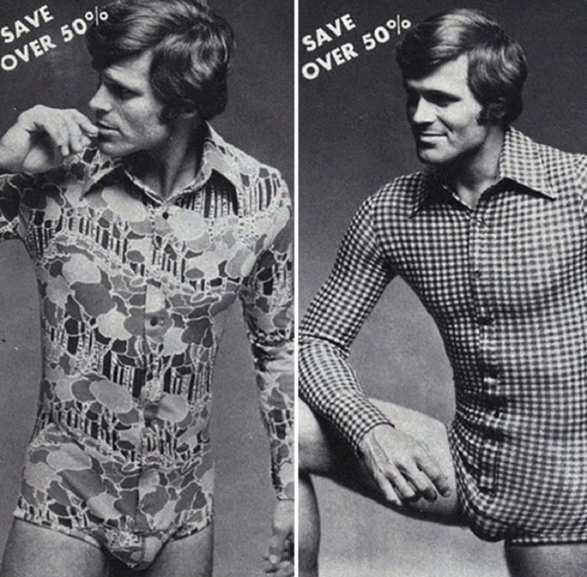 Bright color, indecent cut, daring cage and unthinkable bell-bottomed: men's fashion of the 70s