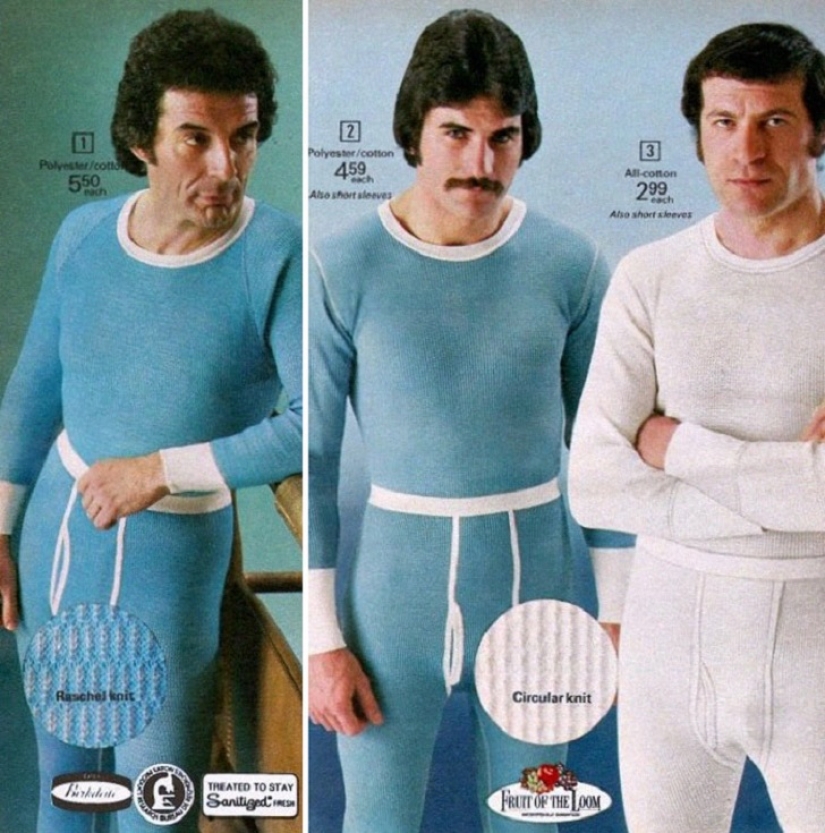 Bright color, indecent cut, daring cage and unthinkable bell-bottomed: men's fashion of the 70s